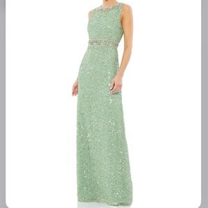 Mac Duggal 10839 Jewel Neck Sequin Dress Size 12 NWT